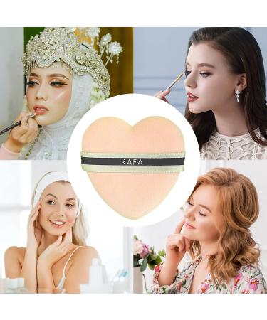 Tuxxjzm Powder Puff - Large Heart Shaped Make up Puff | Velour Powder Puff Soft & Reusable Face Makeup Tools for Loose Mineral Powder Body Powder - Buy Online on GoSupps.com