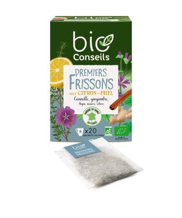 Bioconseils Bio Premiers Frissons Infusion Boissons Vertes 20 Sachets