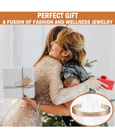 Yinox 8 Magnetic Arthritis Bracelets for Women - 6.5 Inch Pure Copper Therapy for Carpal Tunnel & Pain Relief (3500 Gauss) - Buy Online on GoSupps.com