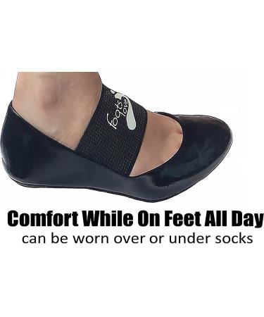 Plantar Fasciitis Arch Support Compression Bands with Copper Content - Pain Relief for Men and Women | Black - Buy Online on GoSupps.com