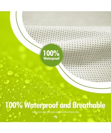 Shop Ultra-Light Waterproof Dog Raincoat with Hood & Reflective Strip - Size 3XL Green for Medium to Large Dogs - Buy Online on GoSupps.com