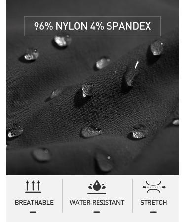PULI Men's Slim Fit Stretch Hiking Cargo Pants | Waterproof Outdoor Trousers with Pockets - Black 32 - Buy Online on GoSupps.com