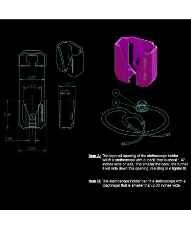 Set of Three Mitten Stethoscope Holders with Scrub-Lock in Assorted Colors - Buy Online on GoSupps.com