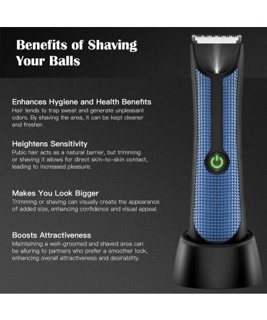 Groin Hair Trimmer - Waterproof Electric Manscape Trimmer with LED Light & Ceramic Blade for Men's Pubic & Body Grooming - Buy Online on GoSupps.com