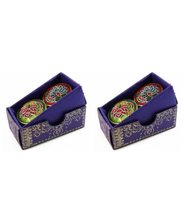 Natural Sandalwood Solid Perfume in Mini Brass Jar 4gm (Pack of 2)