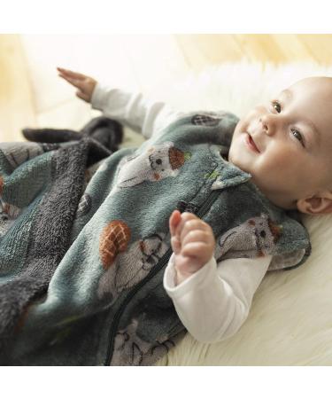 Winter Sleep Sack | Perlimpinpin 1.5 tog Made from Recycled Bottles | Soft Plush Weighted Baby Sleep Sack for Colder Temperatures (Beavers 6-18) - Buy Online on GoSupps.com
