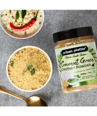 Urban Platter Instant Coconut Green Chutney Powder - South Indian Style - 200g/7oz (Pack of 1) - Buy Online on GoSupps.com