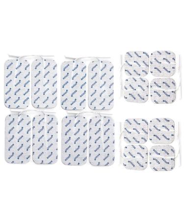 16 electrode pads 10x5cm & 5x5cm |Reusable adhesive electrodes for TENS devices & EMS trainers |Very good detention - & conductivity |Certified medical device - Axion