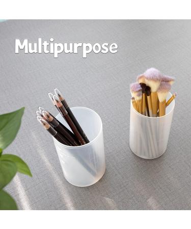 OCHEAL 2 Pack Makeup Brush Holder Organizer - Travel Case, Retractable, Vanity Storage Cup - Clear Plastic, Ideal for Makeup Artists - Buy Online on GoSupps.com
