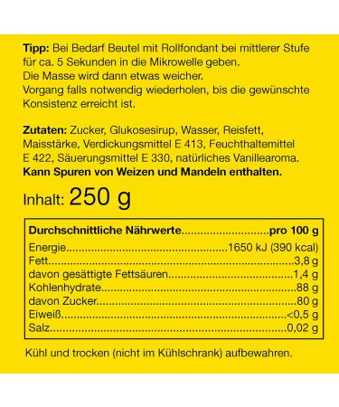 G nthart 250g White Fondant - 100% Vegan Palm Oil-Free Tear-Resistant Cake Decorating & Modeling | International Shipping - Buy Online on GoSupps.com