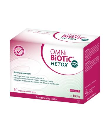 OMNi BiOTiC HETOX | 30 sachets (180g) | 9 Bacterial strains | 15 Billion Bacteria per Daily dose | Powder | Vegan | Glutenfree | Lactose-Free | for Daily use