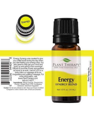 Plant Therapy Energy Essential Oil Blend 10 mL - 100% Pure Undiluted Aromatherapy for Refreshing Energy & Focus - Buy Online on GoSupps.com