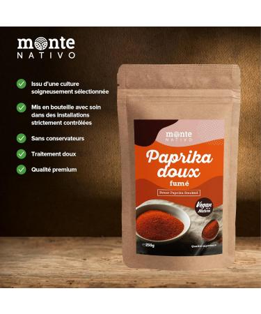 Monte Nativo Noble Smoked Paprika (250g) Smoked Paprika Pure Natural Noble Smoked Paprika Ideal for Cooking Dried Spices - Buy Online on GoSupps.com