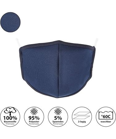 CEPEWA Reusable Cotton Face Masks - 2/3/6 Set Unisex Everyday Masks in University Colors Leopard Camouflage & Unique Motifs - Buy Online on GoSupps.com