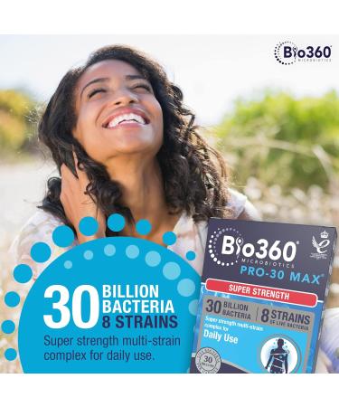 Natures Aid Bio360 Pro-30 MAX (30 Billion Bacteria) 30 Capsules - Probiotic Supplement - Buy Online on GoSupps.com