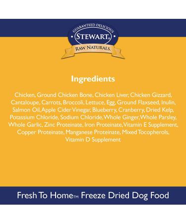 Stewart Raw Naturals Freeze Dried Dog Food - Made In USA, Small Batch, Grain Free, Complete & Balanced Meals, Toppers or Treats - Ideal For All Breeds & Life Stages, Chicken 1.5 lb (Pack of 1) - Buy Online on GoSupps.com