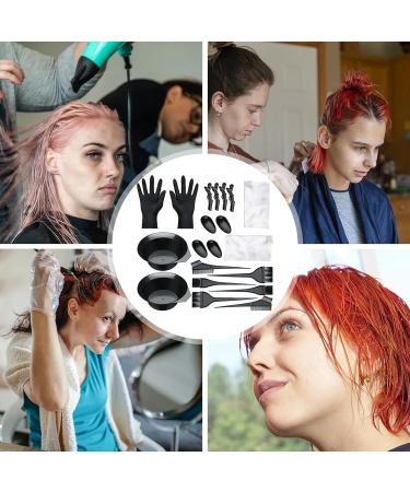 Hair Dye Brush and Bowl Set Hair Dye Accessory Set - Hair Dye Set Mixing Bowl | 20-Piece Hair Dye Set Dye Brush and Bowl Set Hair Dye Cape with Ear Protection Hair Dye Tools - Buy Online on GoSupps.com