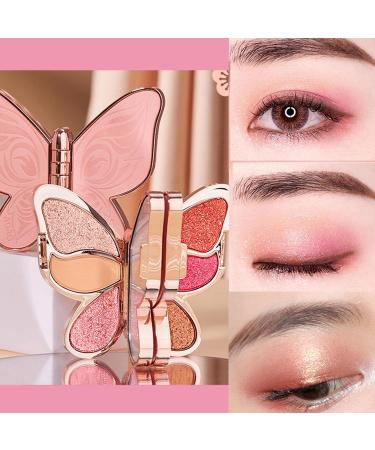 6 Colors Butterfly Shape Eyeshadow Palette Natural Matte Shimmer Glitter High Pigmented Eye Shadow Pallete Set Matte Glitter Long Lasting Eye Shadow Pallet/ - Buy Online on GoSupps.com
