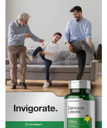 Horb ach Damiana Leaf 750mg | 200 Capsules | Non-GMO Gluten Free Supplement - Buy Online on GoSupps.com