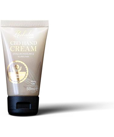 Herbalea CBD Hand Cream Turmeric + Hyaluronic Acid I Moisturizing Hand Cream Against Dry Hands I 10ml I - Buy Online on GoSupps.com