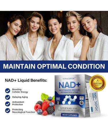 DQQI NMNH+ Liquid Supplement 30 Packets Premium Nicotinamide Riboside & Resveratrol with PQQ Promotes Anti-Aging Metabolism Support Focus & Energy Boost - Buy Online on GoSupps.com