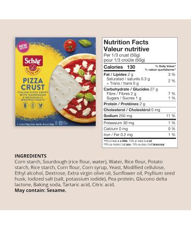 Schar Gluten Free Pizza Crusts Non GMO and Vegan Quick and Delicious Parbaked Pizza Crusts Individually Wrapped Pack of 2 x 150g White - Buy Online on GoSupps.com