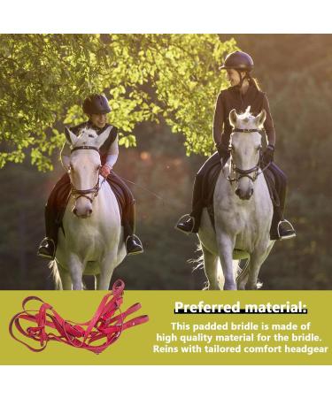 Halter for Horse | Safety Halter Chin & Throat Snap Heavy Duty Tied Halter | Comfortable Padded Nylon Horse Halter for Training Equestrian Grooming Rowces Red - Buy Online on GoSupps.com