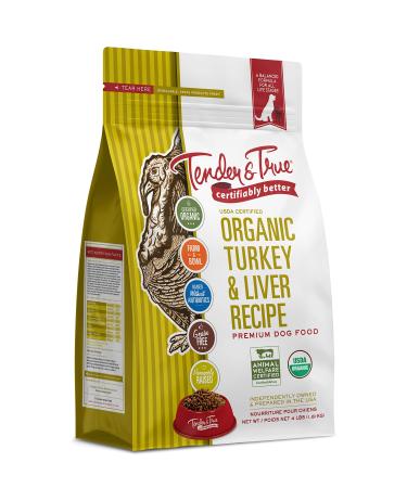 Tender & True Organic Turkey & Liver Recipe Dog Food, 4 lb