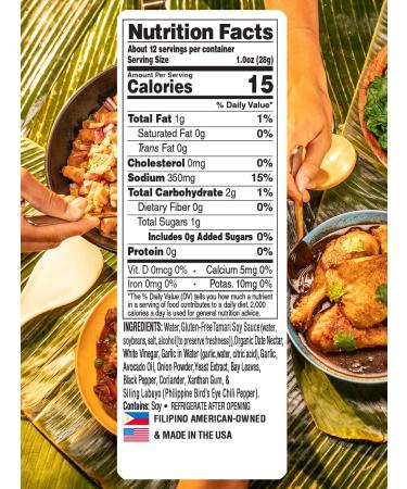 Fila Manila Spicy Filipino Adobo Tamari Soy Sauce 12oz - Vegan, Gluten-Free, Dairy-Free, No MSG, Made in USA | As Seen on TikTok - Buy Online on GoSupps.com