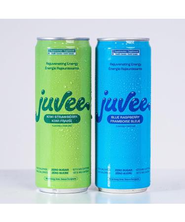 Juvee Rejuvenating Sugar Free Energy Drink Blue Raspberry + Kiwi Strawberry Taurine Vitamin B12 Vitamin B6. 128 Mg Of Caffeine. L-Theanine For Mood Support. Panax Ginseng For Focus. Vitamin C For Immune Support. Gluten Free 12 Fl Oz (Pack of 12) Variety P - Buy Online on GoSupps.com