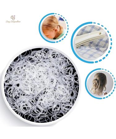 Cosy Companions 240x Clear Elastic Hair Bands Elastic Hair Ties Hair Band Hair Elastic Small Hair Bands Clear Hair Bands Rubber Bands For Hair Clear Hair Elastics Small Elastic Bands - Buy Online on GoSupps.com