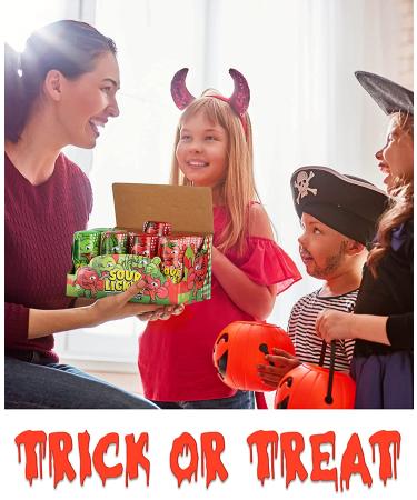 Slime Sour Lickers Candy 12 Pk - Gluten Free, Assorted Flavors - Watermelon, Green Apple, Cherry, Strawberry - Liquid Bulk Treat for Parties, Birthdays, Halloween - 1.35 Oz Each - Buy Online on GoSupps.com