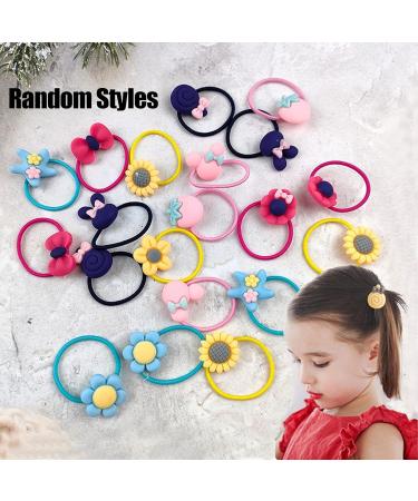 Shop Mufekum 130 Colorful Hair Ties for Girls - Candy Colored Elastic Hair Straps & Accessories for Kids - Buy Online on GoSupps.com