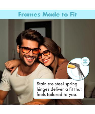 THL SLEEP Orange Blue Light Blocking Glasses for Men & Women - 99.5% Amber Lens for Eye Strain Reading and Sleep - Ultimate Blue Light Blockers - Buy Online on GoSupps.com
