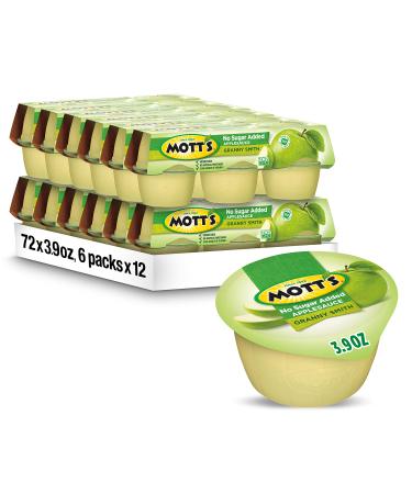 Mott's No Sugar Added Granny Smith Applesauce, 3.9 oz cups (Pack of 72) Granny Smith 3.9 Ounce (Pack of 72)