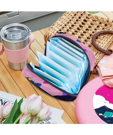 Navy Leaves Unicorn Women's Napkin Keeping Bags | Portable Period Pocket for Teens & Girls | Menstrual Cup & Breastfeeding Holder - Shop Internationally - Buy Online on GoSupps.com