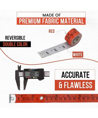 Raajsee Fabric Tape Measure Body Measuring Tape  Soft Fabric Measuring Tape for Sewing Cloth & Weight Loss Medical Body Measurement Nursing Craft 60 inch/150 cm Red - Buy Online on GoSupps.com