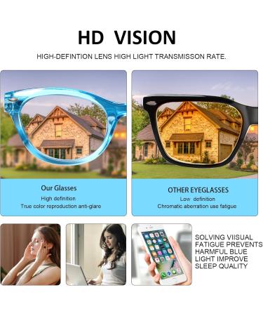 4 Pack Cat Eye Reading Glasses for Women - Stylish Blue Light Blocking Readers with Spring Hinges - 4 Mix Patterns 4.0x Magnification - Buy Online on GoSupps.com