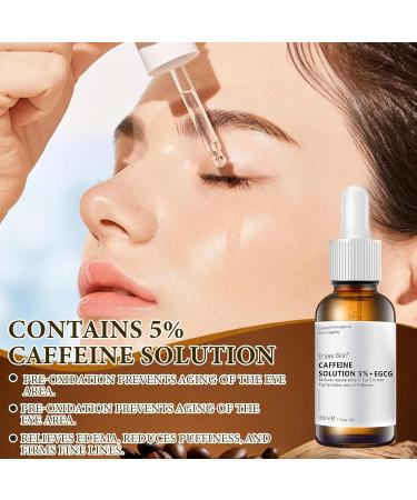 2PCS Caffeine Solution 5% + EGCG S rum pour les yeux la caf ine Contour des Yeux Anti Rides Anti- ge Aide R duire les Cernes et les Poches Serum Yeux pour hommes et femmes 30ml A-2 - Buy Online on GoSupps.com