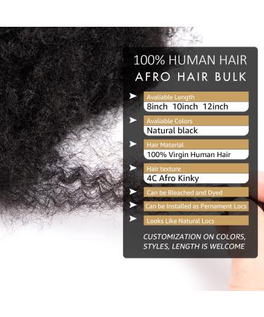 AIXI 100% Real Human Hair Afro Kinkys Bulk 6 Inch 3 Packs 150G for Dreadlock Extensions - Handmade, Permanent, Can Be Dyed and Bleached - Free Needles and Comb Included - Buy Online on GoSupps.com