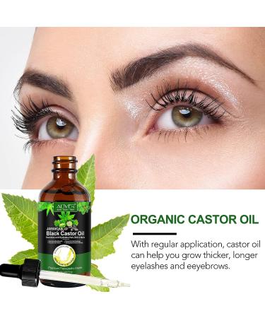 Organic Black Castor Oil for Hair & Eyelash Growth (2.02 fl oz) | Nourishing Treatment for Hair Loss, Thinning Hair, Skin & Nails - Buy Online on GoSupps.com
