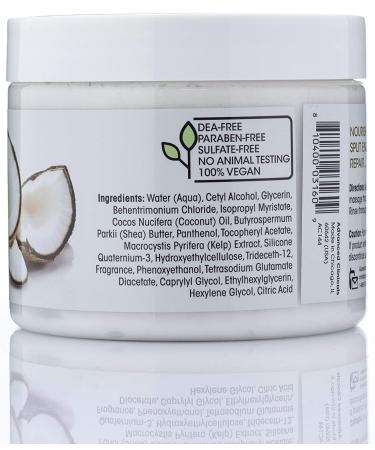 Coconut Deep Hydration Hair Mask - Advanced Clinicals 12 oz | Nourish & Revitalize - Buy Online on GoSupps.com