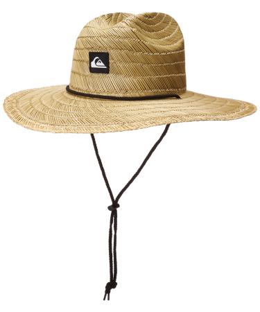 Quiksilver Men's Pierside Lifeguard Beach Sun Straw Hat Large-X-Large Natural/Black