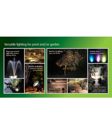 Blagdon Ultra Bright 3 Watt LED Pond and Garden Lights - Fully Submersible Waterproof (5 Lights) - Includes Transformer, Cables, and Fixings - Black - Buy Online on GoSupps.com