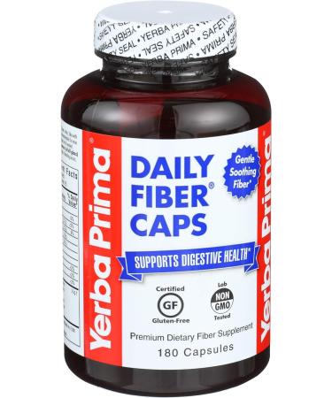 Yerba Prima Daily Fiber 625mg 180 Caplets - Natural Digestive Support - Buy Online on GoSupps.com