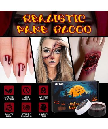 Special Effects SFX Makeup Kit - Bruise Face & Body Palette Scar Wax Fake Blood Spray & Sponges for Halloween Cosplay - Buy Online on GoSupps.com