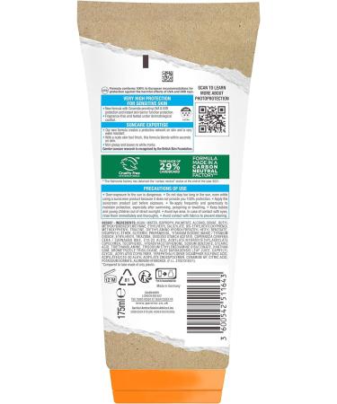 Garnier Ambre Solaire SPF 50+ Sensitive Advanced Sun Cream For Sensitive Skin Water Resistant & Non-Greasy Sunscreen SPF 50 UVA & UVB Protection Approved by Cruelty Free International 175ml 175 ml (Pack of 2) - Buy Online on GoSupps.com