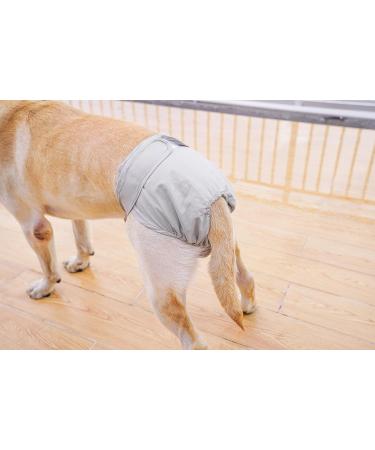 Petmia Washable Dog Diapers - Hygiene Underpants for Dogs in Heat 5 Sizes (XS-XL) - Beige XL 60-82cm - Buy Online on GoSupps.com