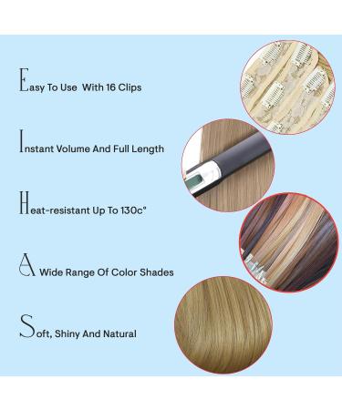 CAISHA XL 60cm 7 Piece Clip-In Hair Extensions - Thickening Straight Natural Black #2 - Premium Quality & Easy to Use - Buy Online on GoSupps.com