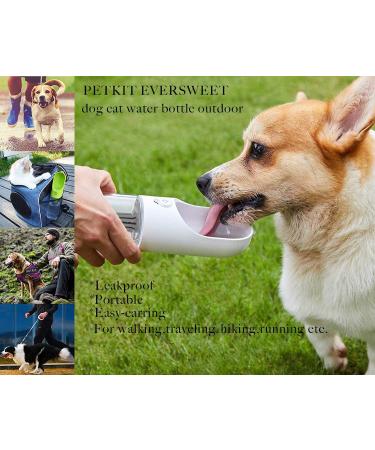 PETKIT Dog Water Bottle with Filter - Leak Proof Portable Water Bowl for Walking, Hiking, Travel - Outdoor Pet Dispenser Bottle 14oz (WHITE) - Buy Online on GoSupps.com